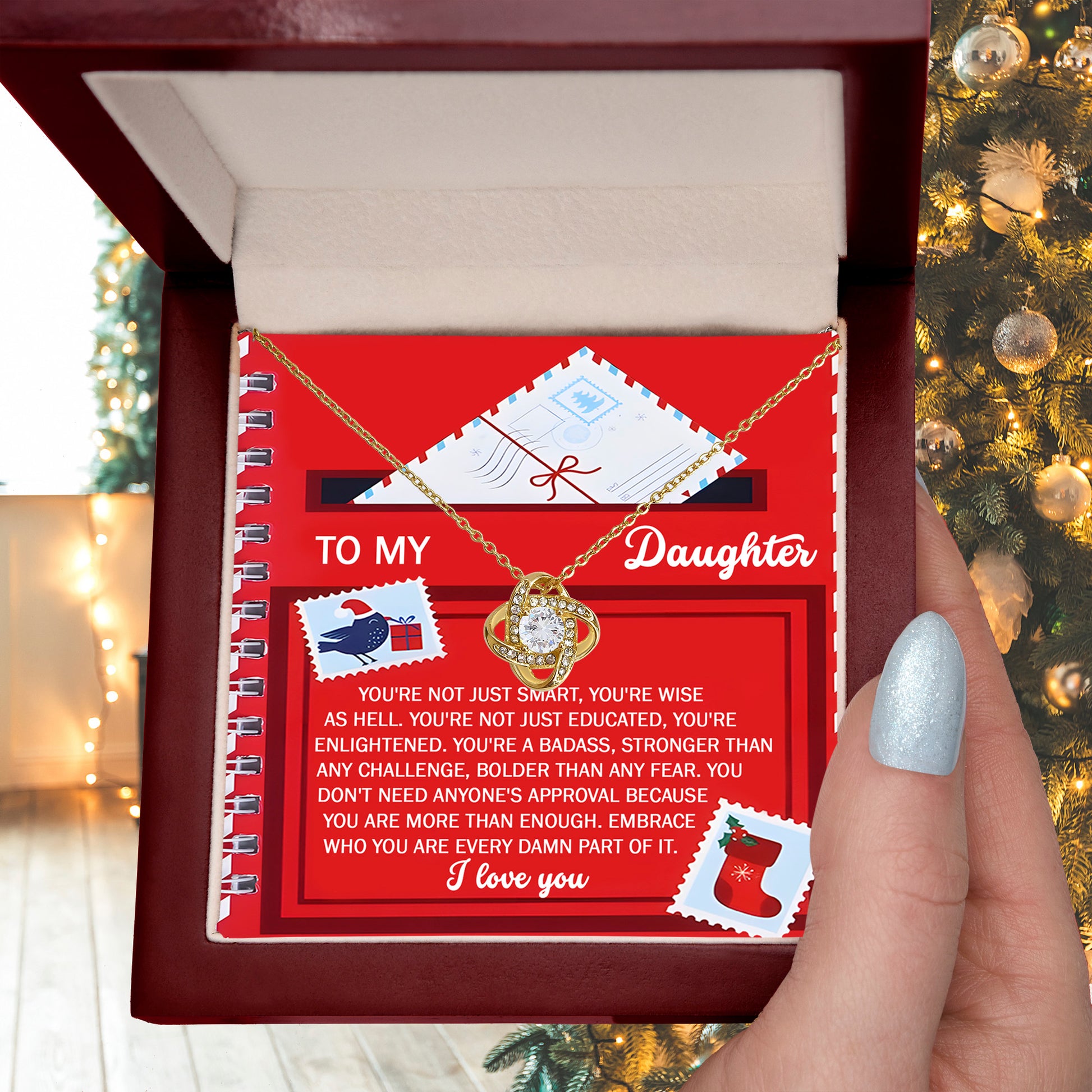 Gift for Daughter - Part Of It - Love Knot Pendant Necklace - Mallard Moon Gift Shop