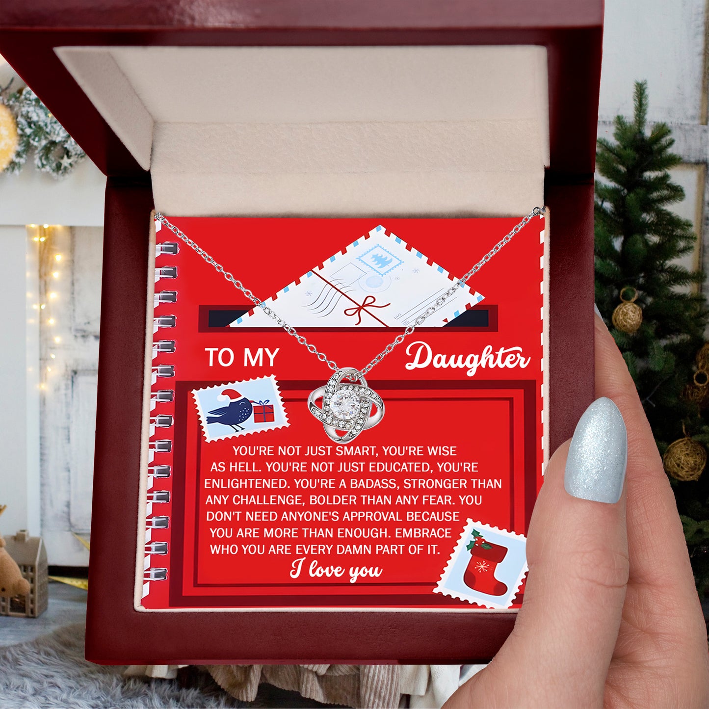 Gift for Daughter - Part Of It - Love Knot Pendant Necklace - Mallard Moon Gift Shop