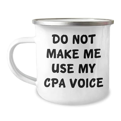 Funny CPA Quotes Gifts for Fellow Accountants on Valentine's: Unique 12oz Camping Mugs for CPA Lovers and Bankers, Enamel Coated Stainless Steel - Mallard Moon Gift Shop
