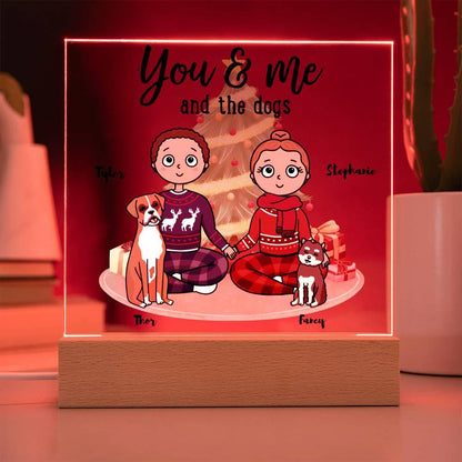 Dog Lover Christmas Personalized Acrylic Plaque - Mallard Moon Gift Shop