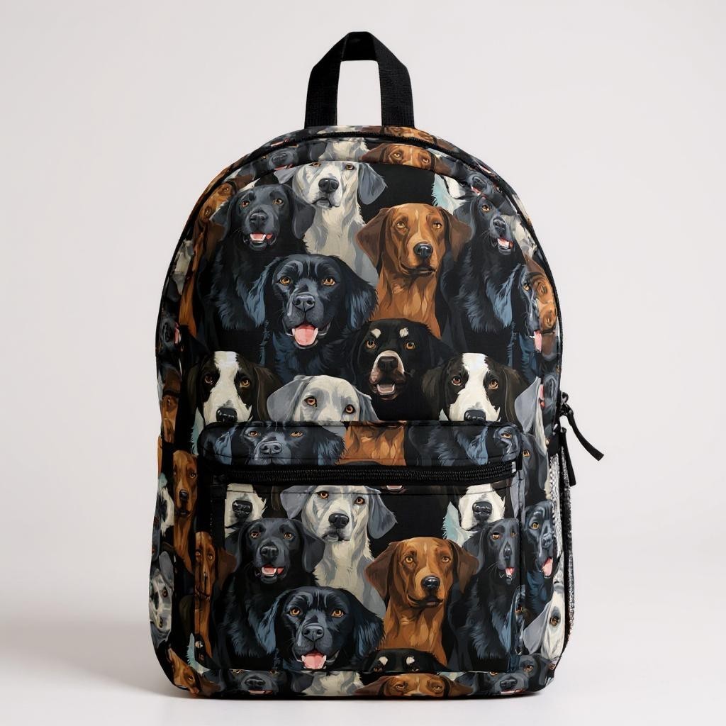 Dog Lovers Backpack - Cute Canine Design, Pet Gifts, School Supplies, Fun Accessories, Animal-Themed Bags - Mallard Moon Gift Shop