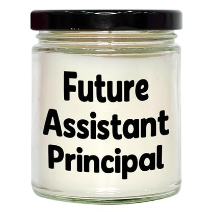 Future Assistant Principal Inspirational Quote Vanilla Soy Candle 9oz Gifts for Assistant Principals Birthday Unique Gifts from Teacher to Assistant Principal - Mallard Moon Gift Shop