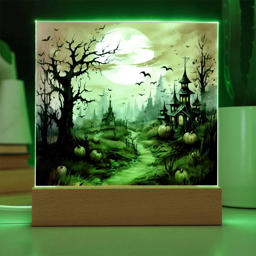 Eerie Estate: Acrylic Mansion Decor for Halloween Enthusiasts - Mallard Moon Gift Shop