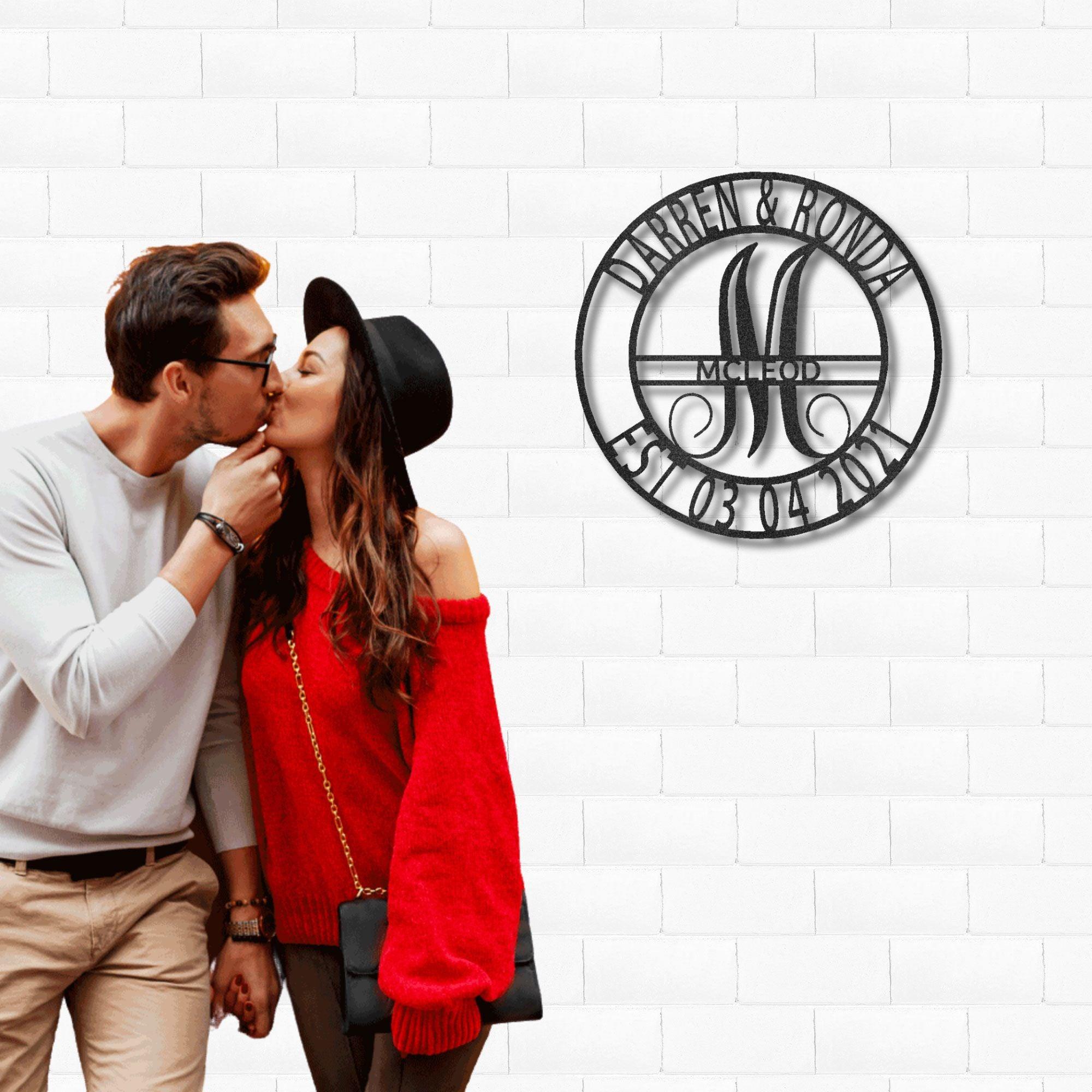 Elaborate Name Personalized Indoor Outdoor Steel Wall Sign Metal Art - Mallard Moon Gift Shop