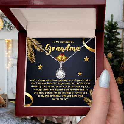 Gift for Grandma - You Mean the World To Me - Eternal Hope CZ Necklace - Mallard Moon Gift Shop