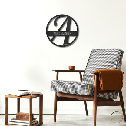 Exemplary Family Name Personalized Indoor Outdoor Steel Wall Sign Art - Mallard Moon Gift Shop