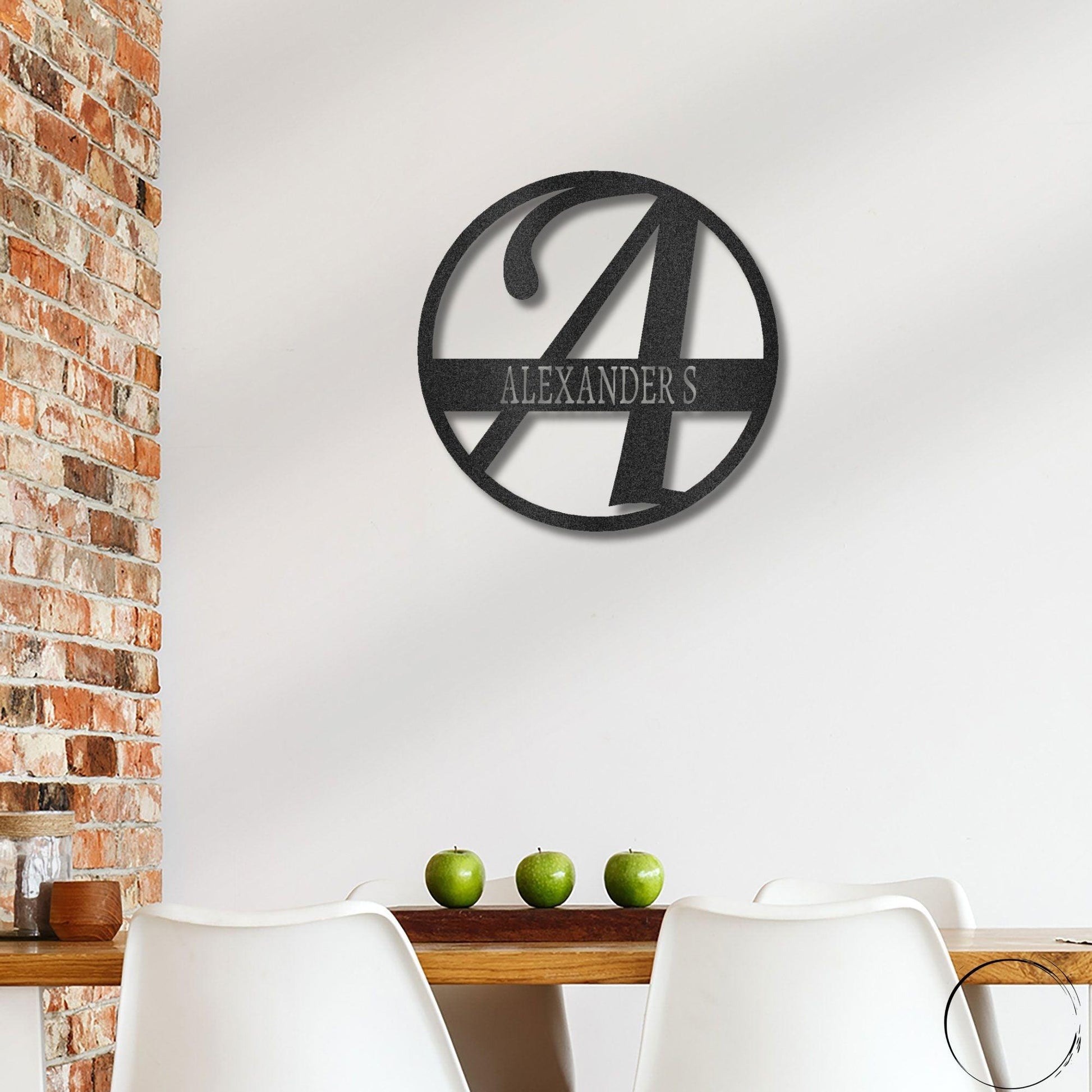 Exemplary Family Name Personalized Indoor Outdoor Steel Wall Sign Art - Mallard Moon Gift Shop