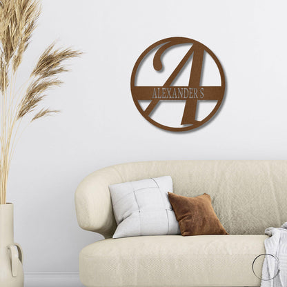 Exemplary Family Name Personalized Indoor Outdoor Steel Wall Sign Art - Mallard Moon Gift Shop