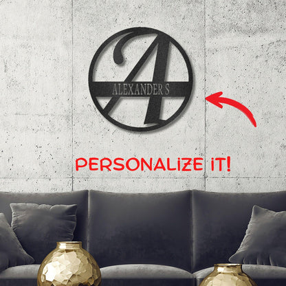 Exemplary Family Name Personalized Indoor Outdoor Steel Wall Sign Art - Mallard Moon Gift Shop