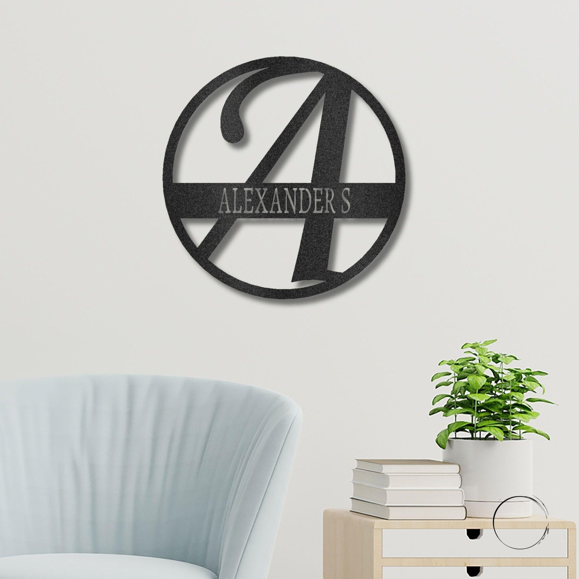 Exemplary Family Name Personalized Indoor Outdoor Steel Wall Sign Art - Mallard Moon Gift Shop