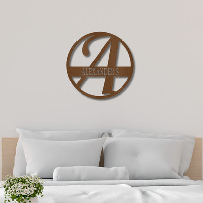 Exemplary Family Name Personalized Indoor Outdoor Steel Wall Sign Art - Mallard Moon Gift Shop