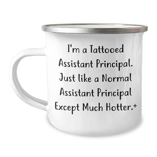 Spring Pet Products Funny Assistant Principal Gifts from Friends - 'I'm A Tattooed Assistant Principal...' Camping Mug for Men & Women on Mother's Day - Mallard Moon Gift Shop