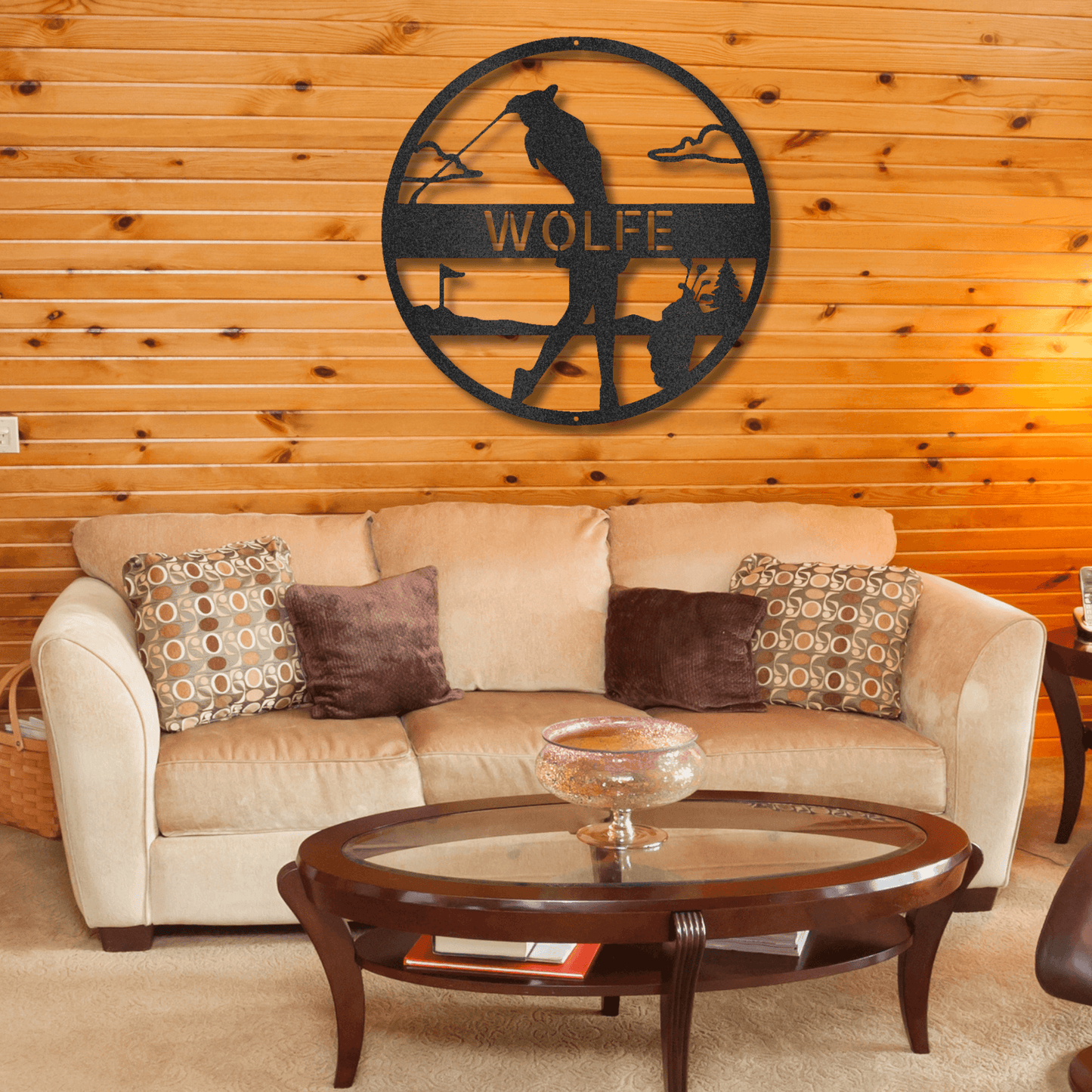 Fairway Finesse: Personalized Lady Golfer Metal Wall Art - Mallard Moon Gift Shop