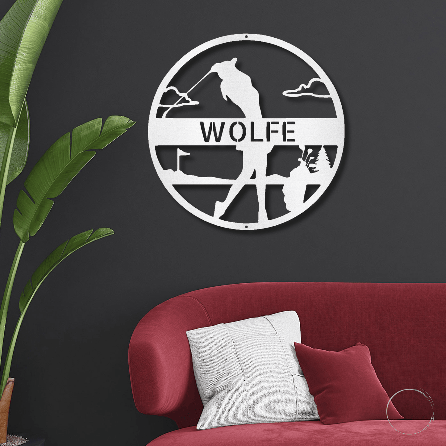 Fairway Finesse: Personalized Lady Golfer Metal Wall Art - Mallard Moon Gift Shop