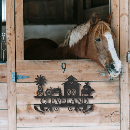Farm Life Custom Name Steel Wall Sign Ranch Lodge Home Decor - Mallard Moon Gift Shop