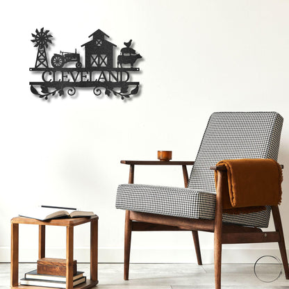 Farm Life Custom Name Steel Wall Sign Ranch Lodge Home Decor - Mallard Moon Gift Shop