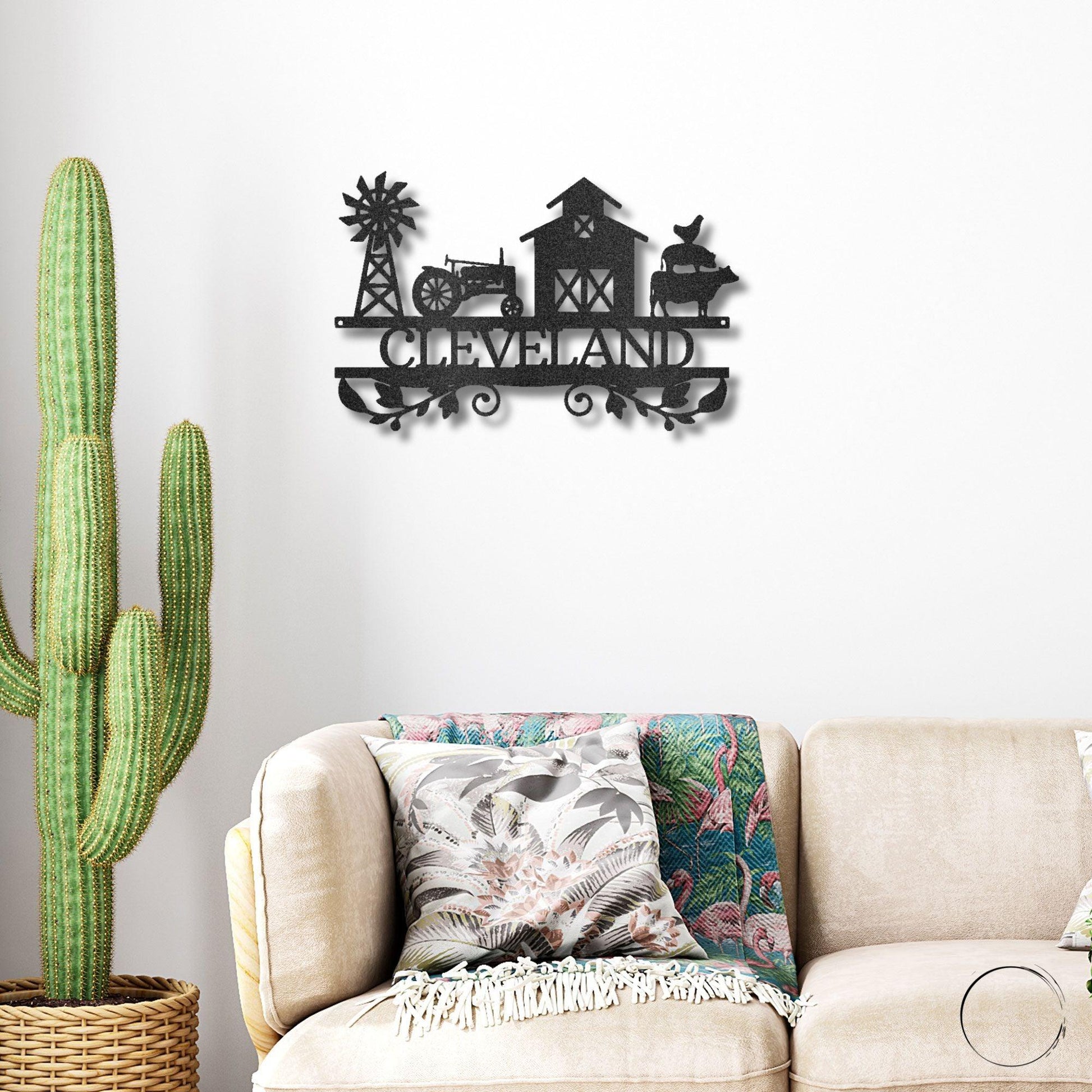 Farm Life Custom Name Steel Wall Sign Ranch Lodge Home Decor - Mallard Moon Gift Shop