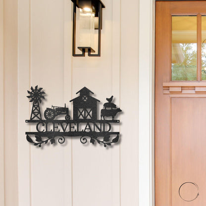 Farm Life Custom Name Steel Wall Sign Ranch Lodge Home Decor - Mallard Moon Gift Shop