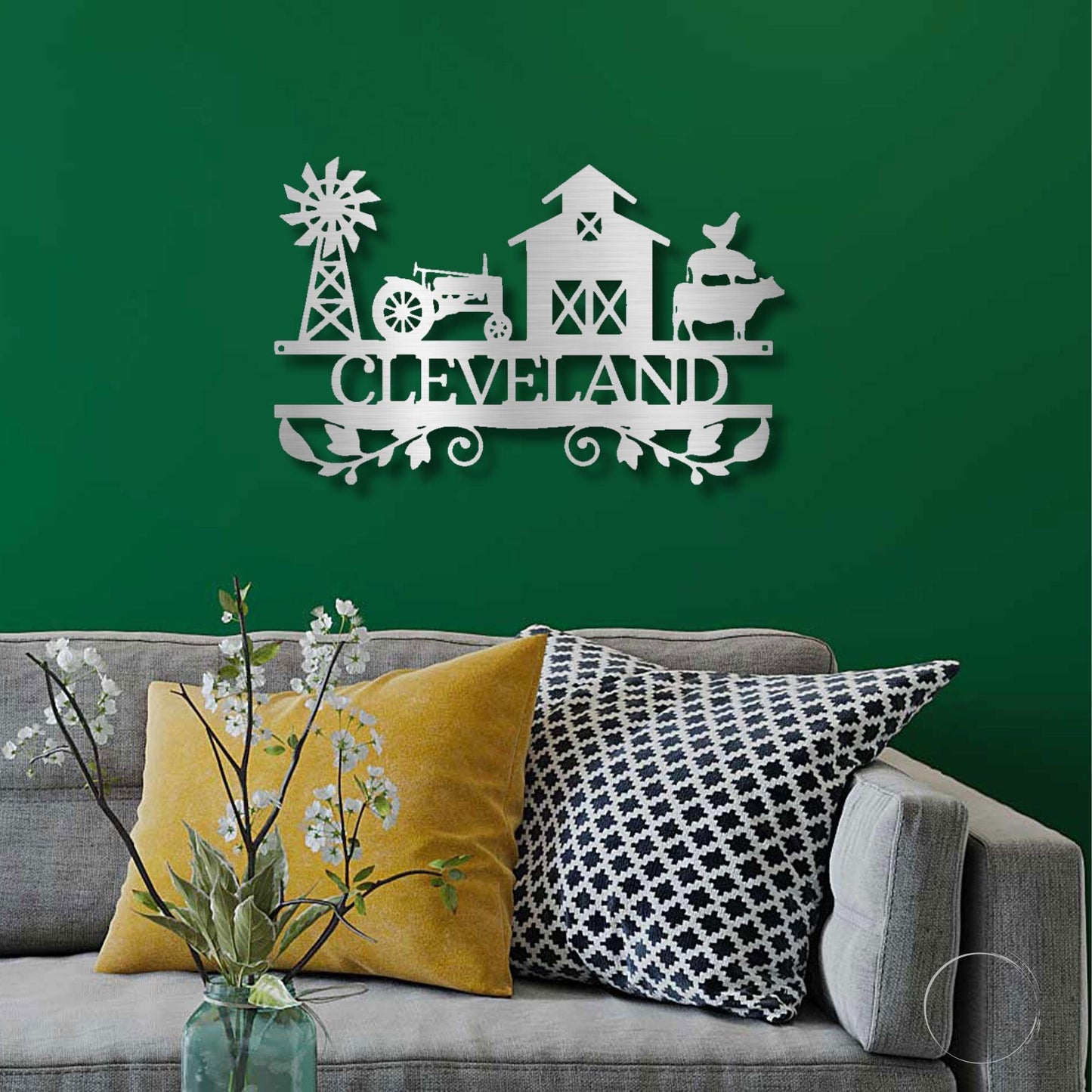 Farm Life Custom Name Steel Wall Sign Ranch Lodge Home Decor - Mallard Moon Gift Shop