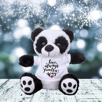Love Finds A Way - Plush Lamb, Panda, or Teddy Bear with Tee Shirt Romantic Gift for Sweetheart - Mallard Moon Gift Shop