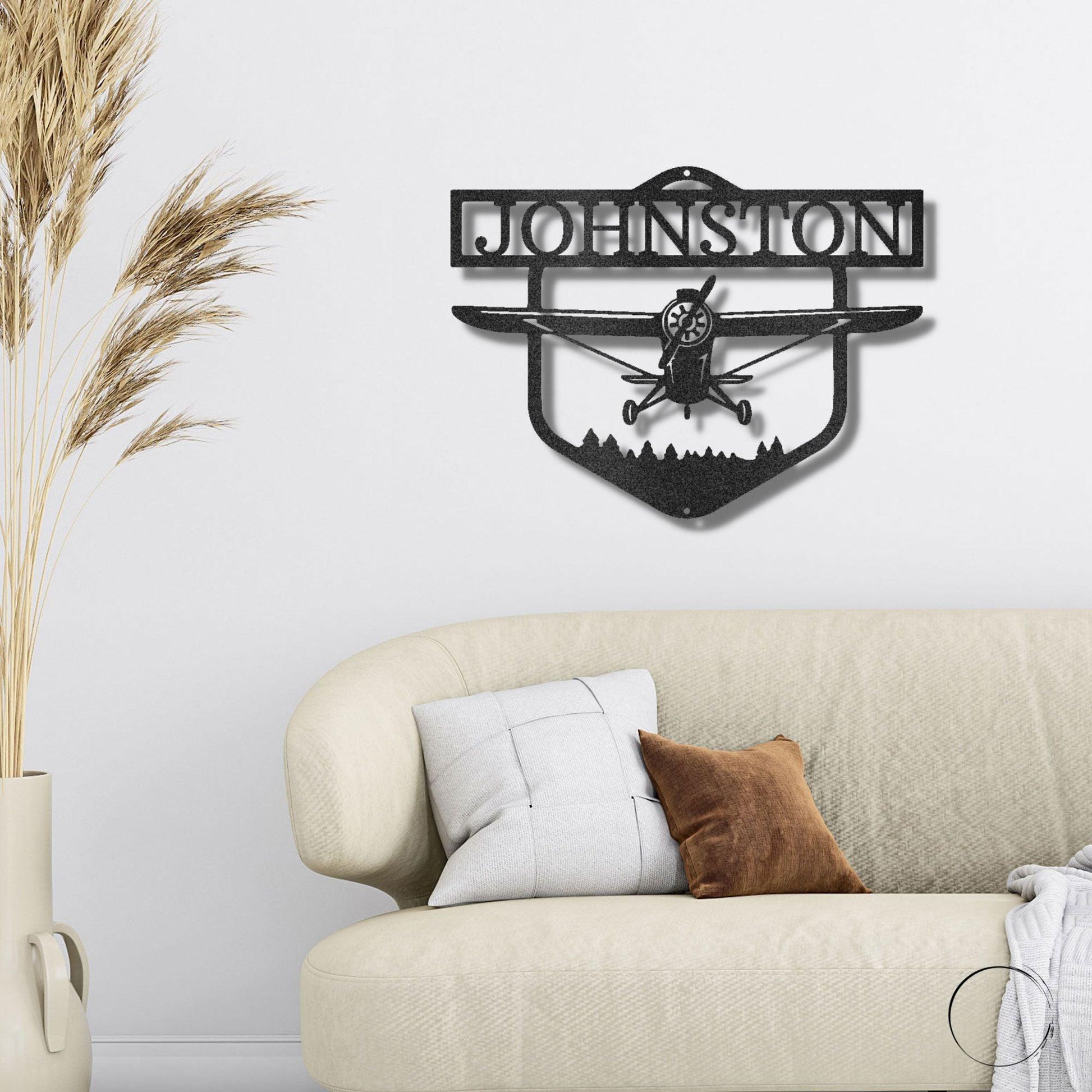 Flying High Airplane Personalized Name Steel Wall Sign - Mallard Moon Gift Shop