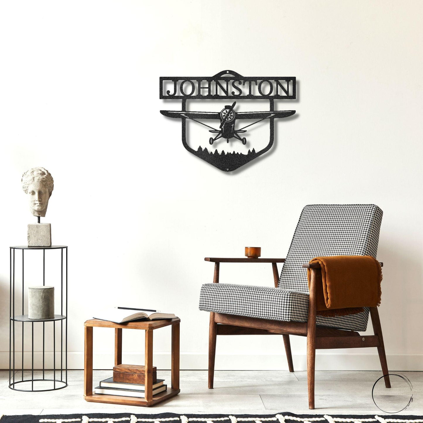 Flying High Airplane Personalized Name Steel Wall Sign - Mallard Moon Gift Shop