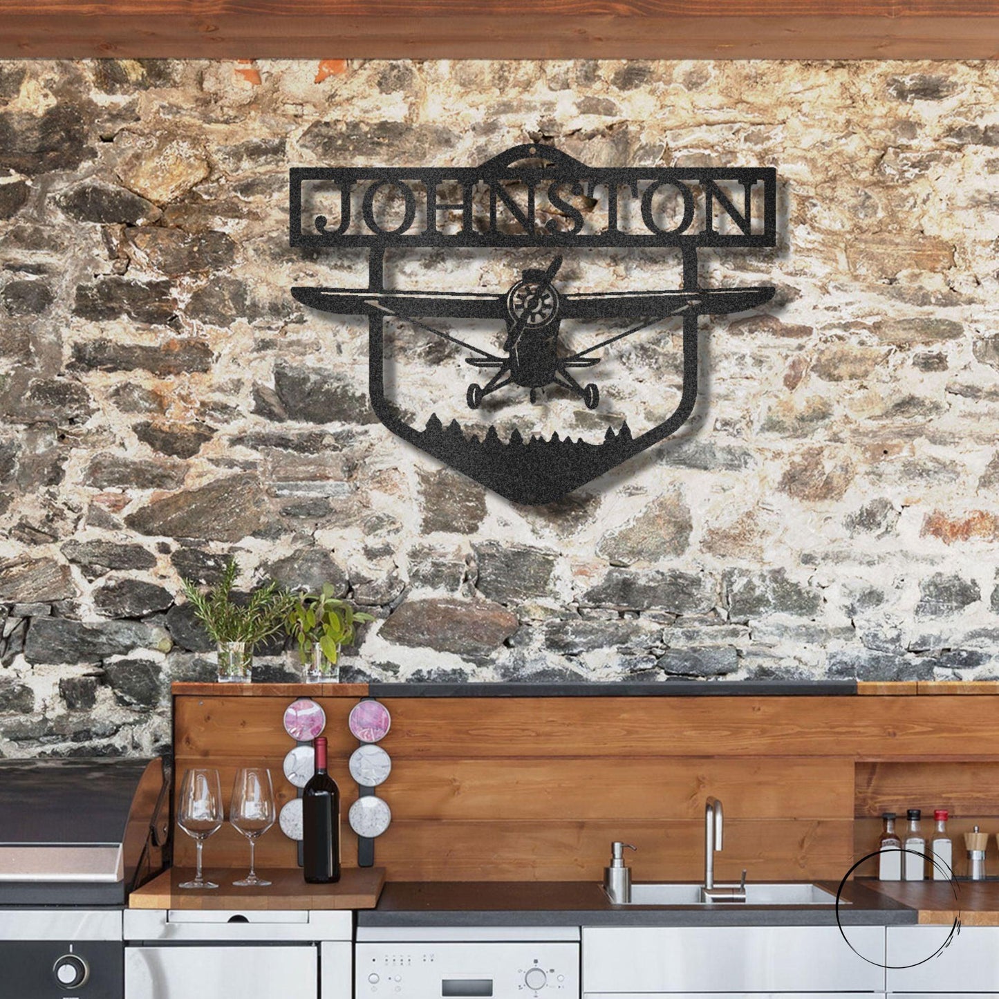 Flying High Airplane Personalized Name Steel Wall Sign - Mallard Moon Gift Shop