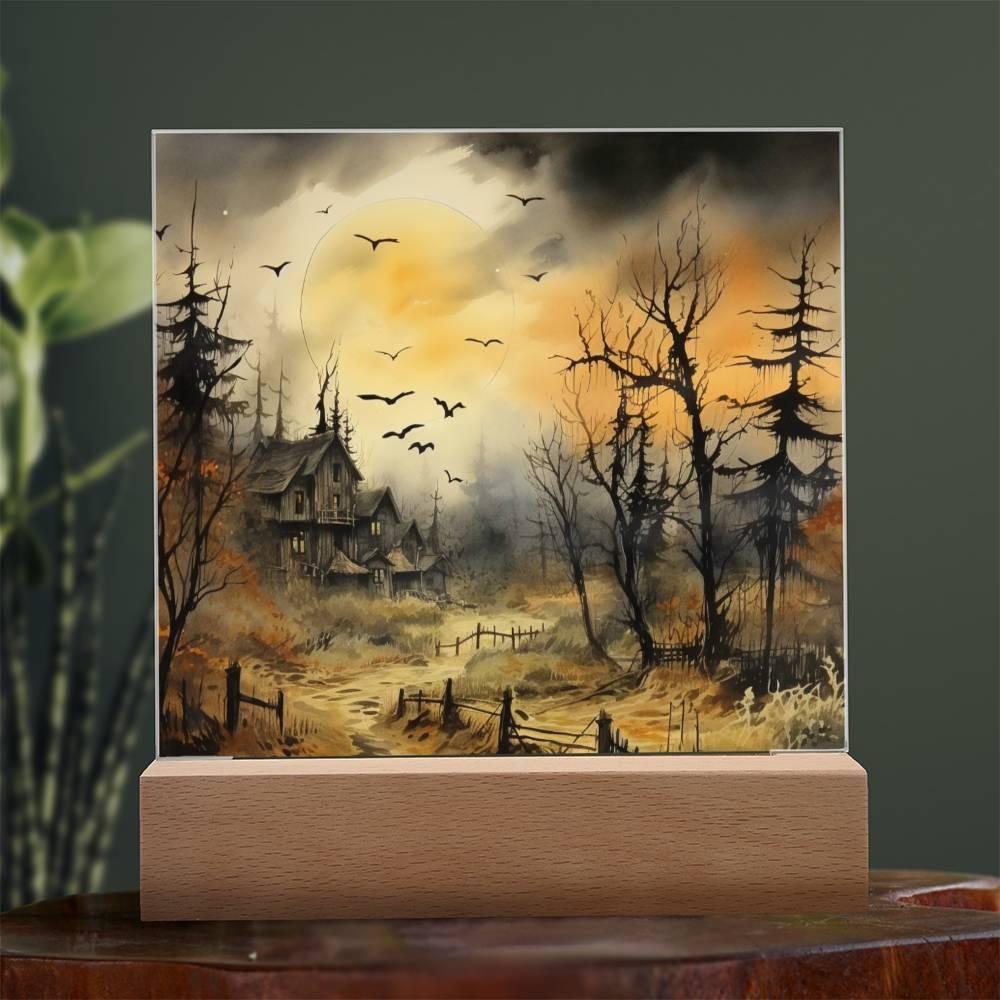 Frightful Forest: Premium Acrylic Halloween Mansion Decor - Mallard Moon Gift Shop