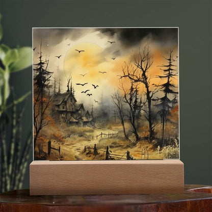Frightful Forest: Premium Acrylic Halloween Mansion Decor - Mallard Moon Gift Shop