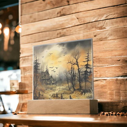 Frightful Forest: Premium Acrylic Halloween Mansion Decor - Mallard Moon Gift Shop