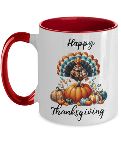 Happy Thanksgiving Ceramic Mug – Perfect for Holiday Cheer! - Mallard Moon Gift Shop