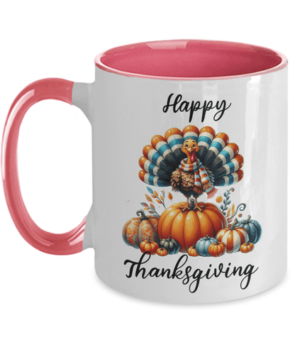 Happy Thanksgiving Ceramic Mug – Perfect for Holiday Cheer! - Mallard Moon Gift Shop
