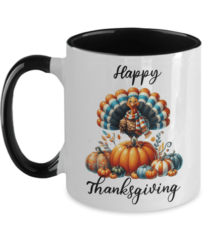 Happy Thanksgiving Ceramic Mug – Perfect for Holiday Cheer! - Mallard Moon Gift Shop