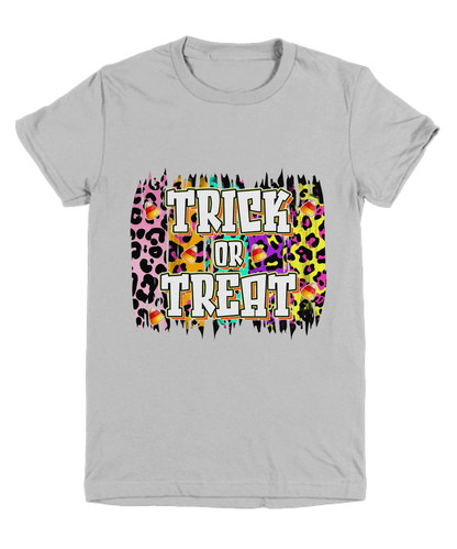 Halloween Trick or Treat Leopard Spots Youth Tee Shirt - Mallard Moon Gift Shop
