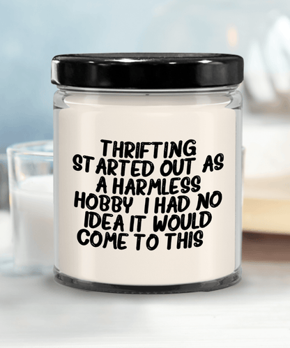 Thrifting Delight, Gifts for Friends, Thrifting Enthusiasts, Birthday, Holidays, Special Occasions, Quote Inspired Scented Soy Candle - Mallard Moon Gift Shop