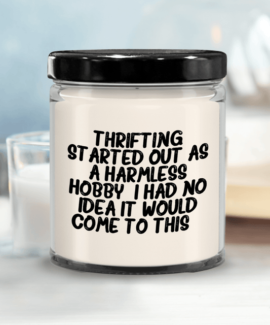 Thrifting Delight, Gifts for Friends, Thrifting Enthusiasts, Birthday, Holidays, Special Occasions, Quote Inspired Scented Soy Candle - Mallard Moon Gift Shop