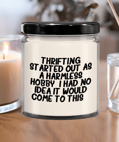 Thrifting Delight, Gifts for Friends, Thrifting Enthusiasts, Birthday, Holidays, Special Occasions, Quote Inspired Scented Soy Candle - Mallard Moon Gift Shop