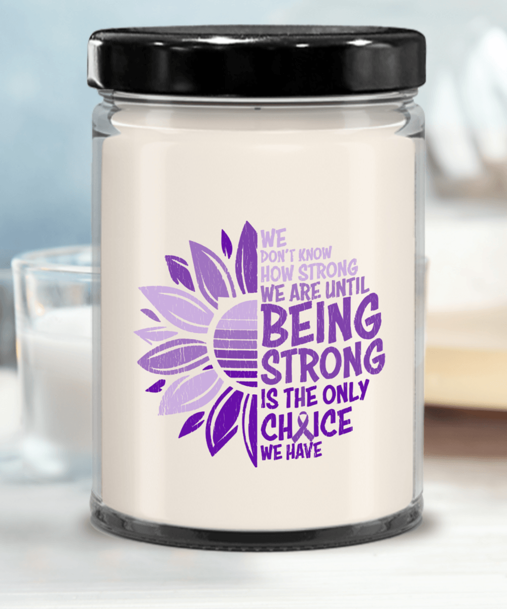 Cancer Support Hodgkins Lymphoma Being Strong Scented Soy Candle - Mallard Moon Gift Shop