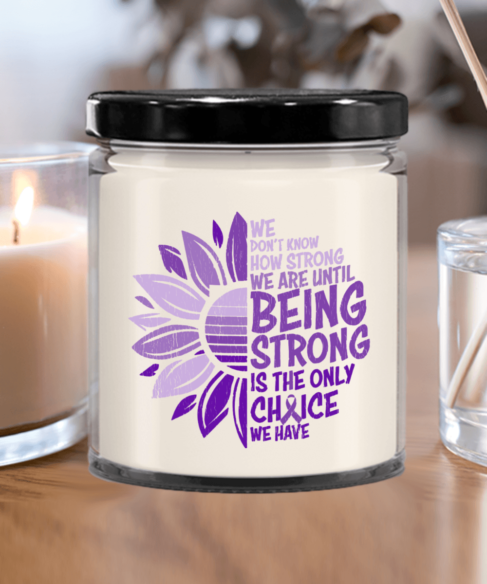 Cancer Support Hodgkins Lymphoma Being Strong Scented Soy Candle - Mallard Moon Gift Shop