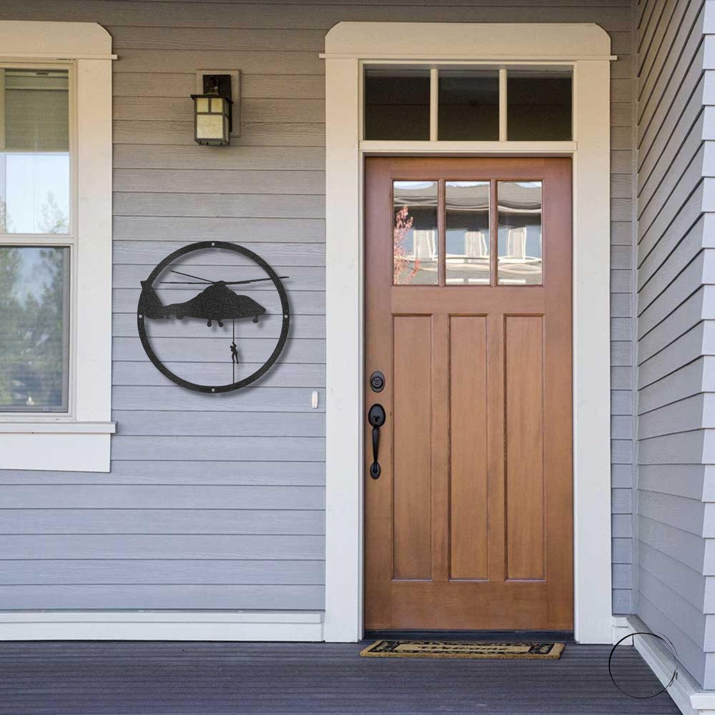 Helicopter Drop Metal Art Wall Sign - Mallard Moon Gift Shop