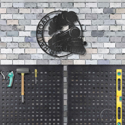 Steam Locomotive Train Custom Name Metal Art Wall Sign - Mallard Moon Gift Shop