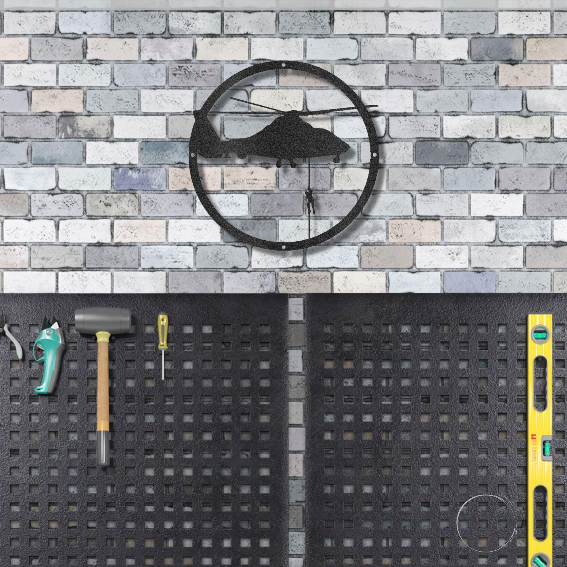 Helicopter Drop Metal Art Wall Sign - Mallard Moon Gift Shop