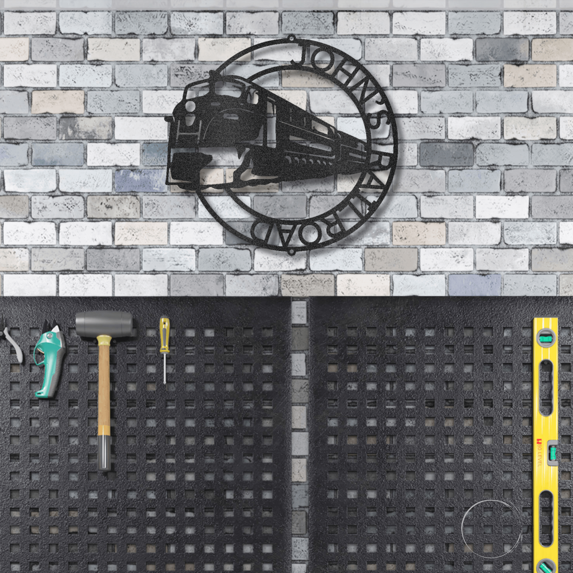 Train Ring Personalized Metal Art Steel Wall Sign - Mallard Moon Gift Shop