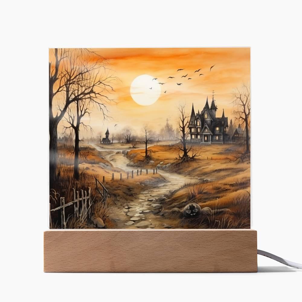 Ghost Manor: Detailed Acrylic Plaque Halloween Showcase - Mallard Moon Gift Shop