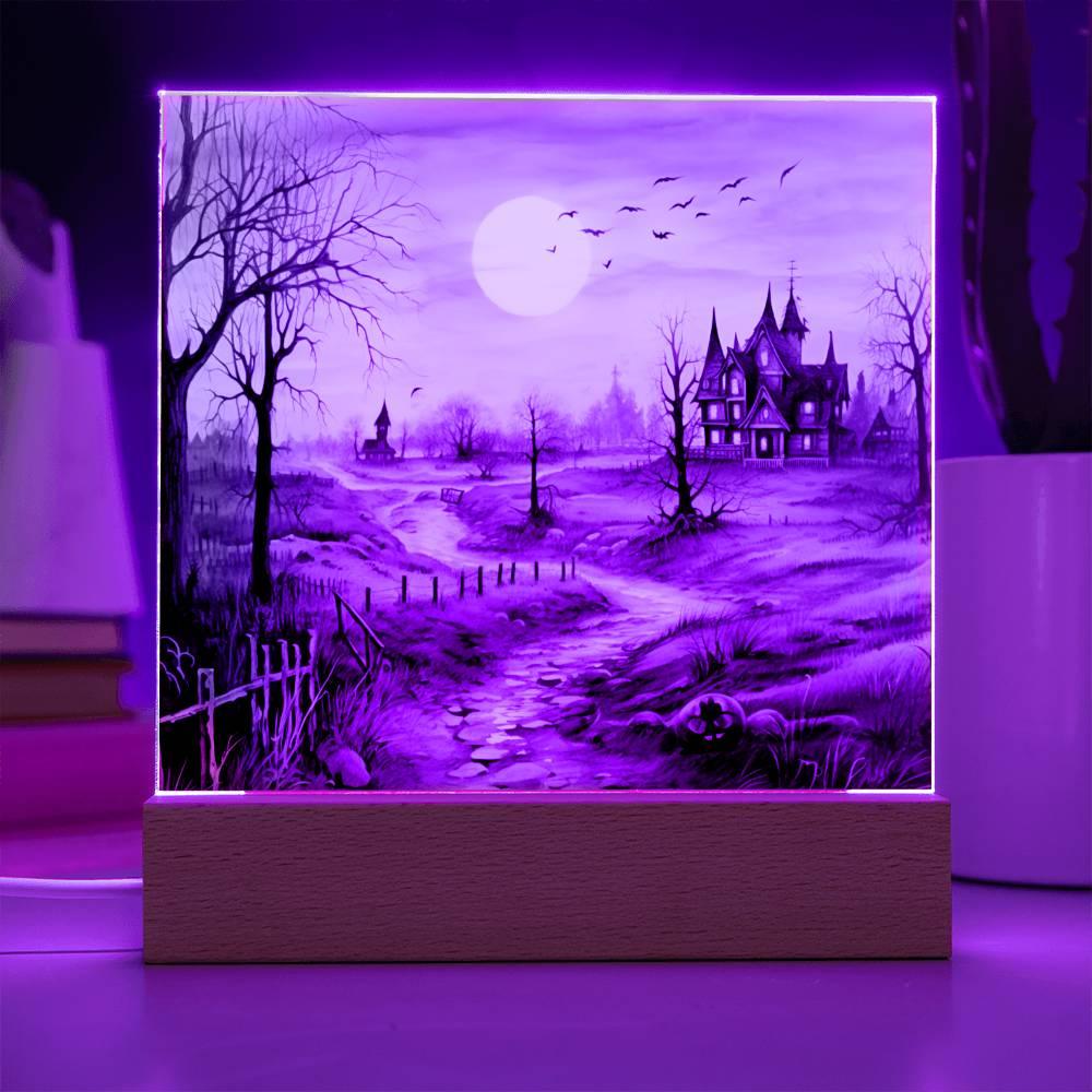 Ghost Manor: Detailed Acrylic Plaque Halloween Showcase - Mallard Moon Gift Shop