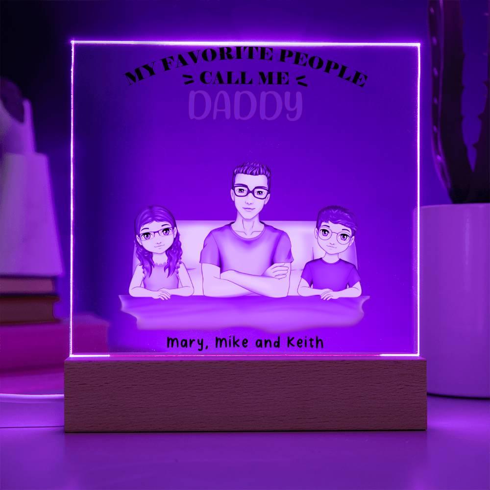 Gift for Dad from Kids Personalized Acrylic Plaque - Mallard Moon Gift Shop