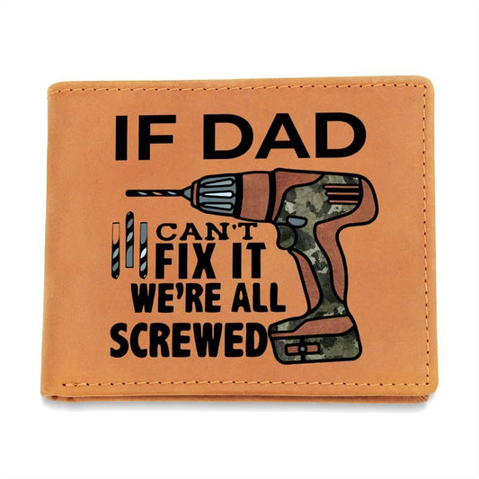 Gift for Father Grandfather or the DIY Guy Custom Printed Leather Wallet - Mallard Moon Gift Shop