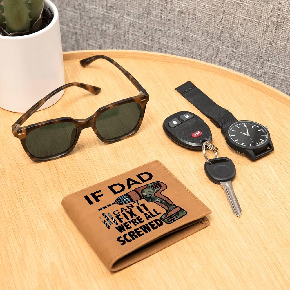 Gift for Father Grandfather or the DIY Guy Custom Printed Leather Wallet - Mallard Moon Gift Shop