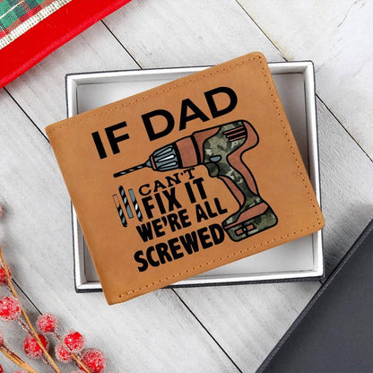 Gift for Father Grandfather or the DIY Guy Custom Printed Leather Wallet - Mallard Moon Gift Shop