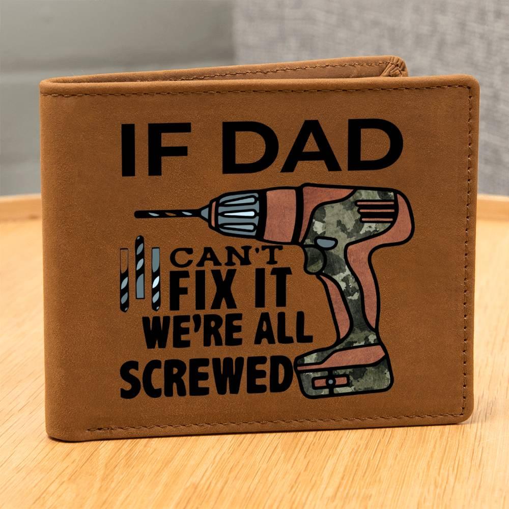 Gift for Father Grandfather or the DIY Guy Custom Printed Leather Wallet - Mallard Moon Gift Shop